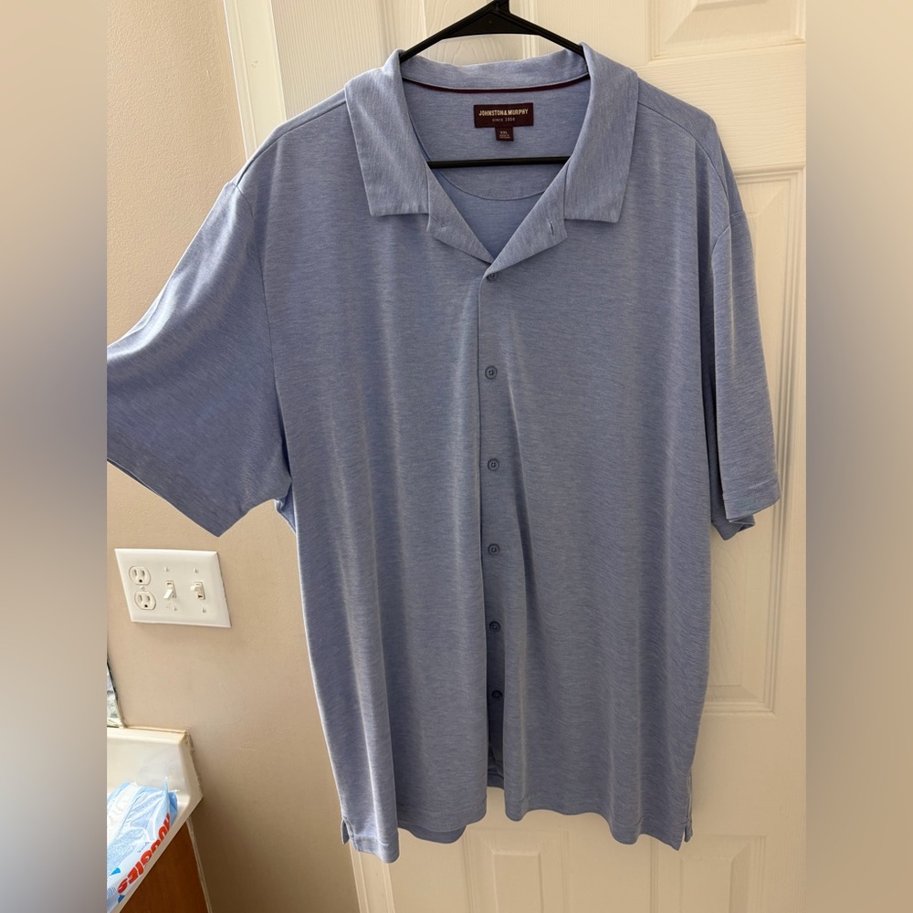 Johnston & Murphy Men's Light Blue Button Down Shirt